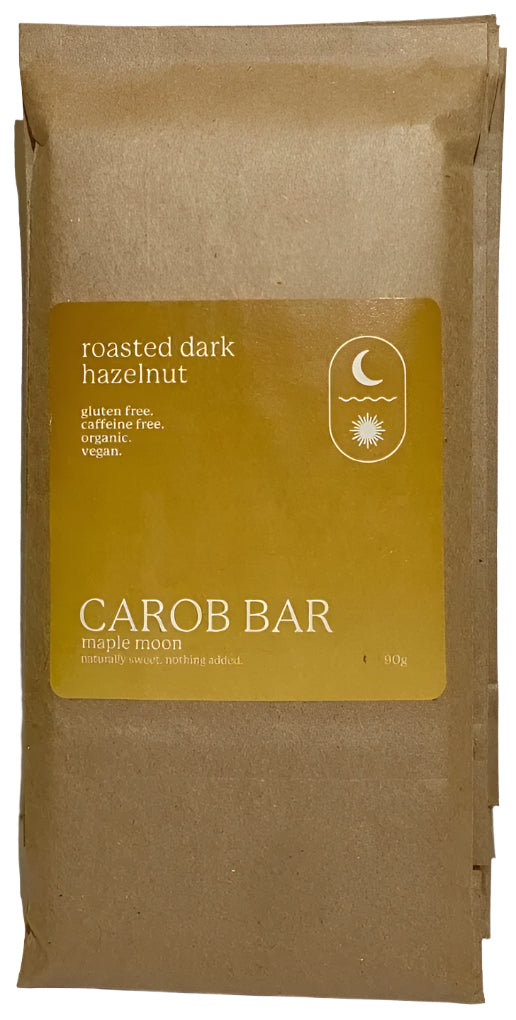 Maple Moon Dark Roasted Hazelnut Vegan Carob Bar 90g