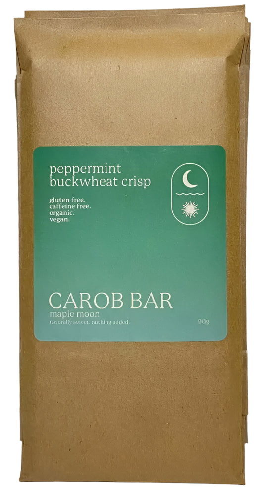 Maple Moon Peppermint Buckwheat Crisp Vegan Carob Bar 90g