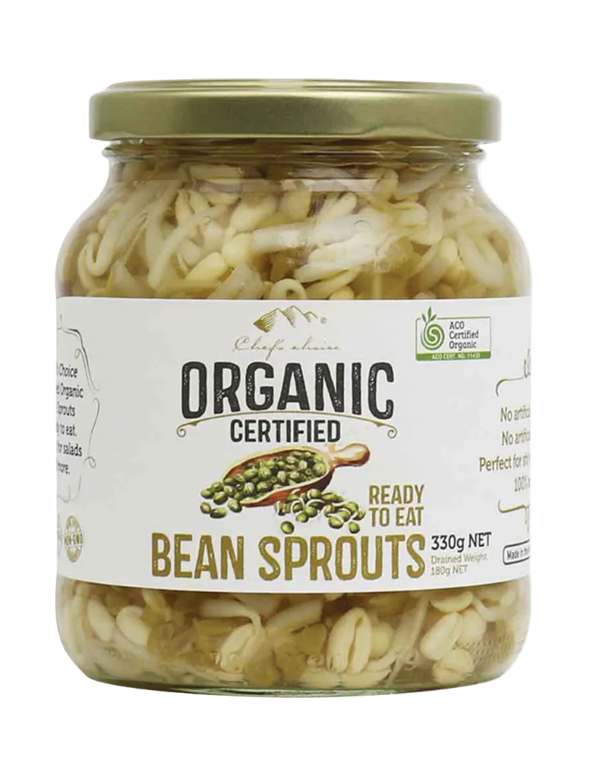 Chef's Choice Certified Organic Bean Sprouts 330g
