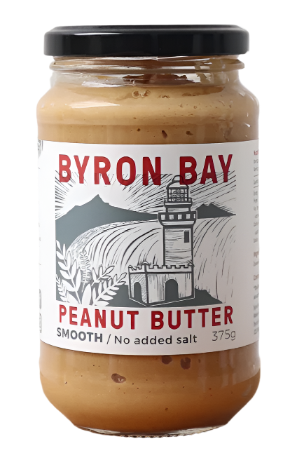 Byron Bay Peanut Butter - Smooth with No Added Salt 375g