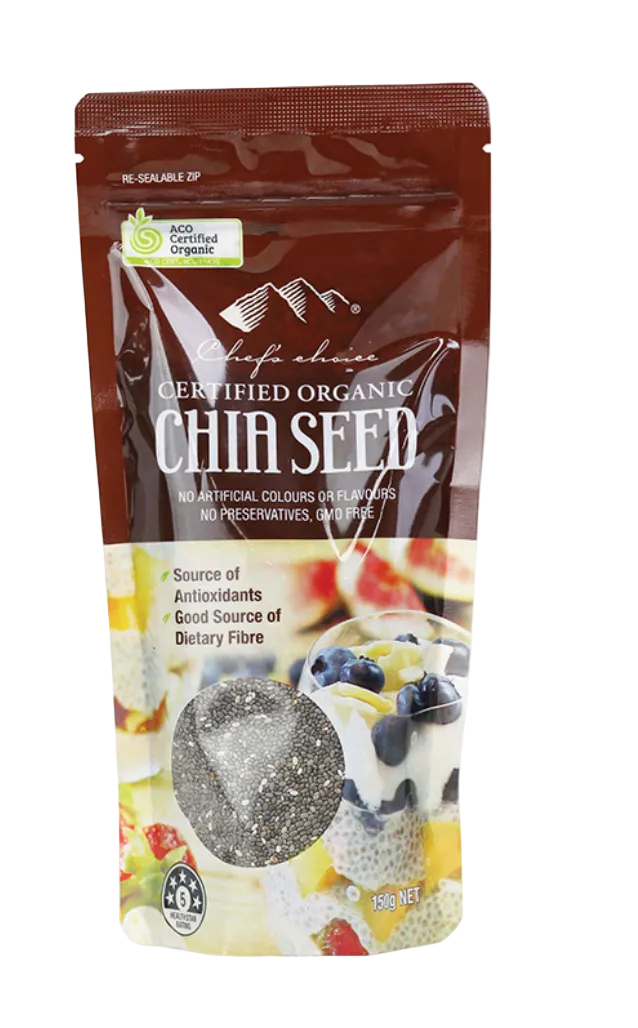 Chef's Choice Certified Organic Chia Seed 150g
