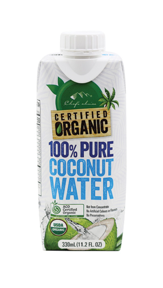 Chef's Choice Certified Organic Coconut Water 330ml Box of 6