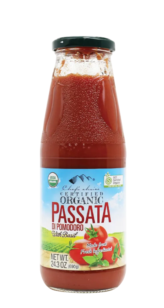 Chef's Choice Certified Organic Passata Di Pomodoro with Basil 690g