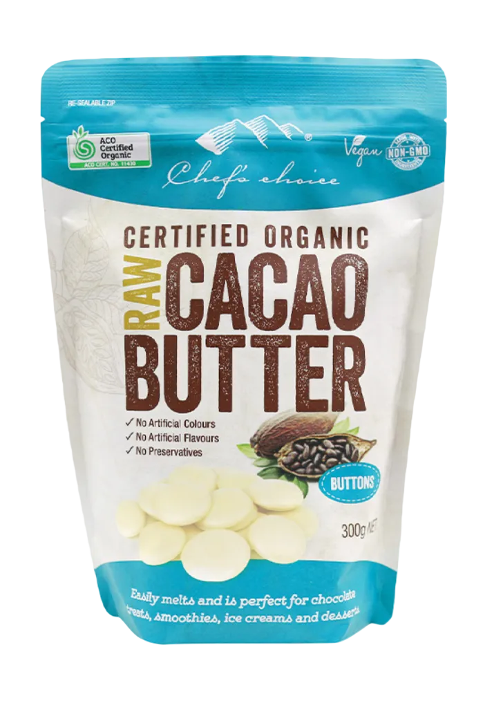 Chef's Choice Certified Organic Raw Cacao Butter 300g