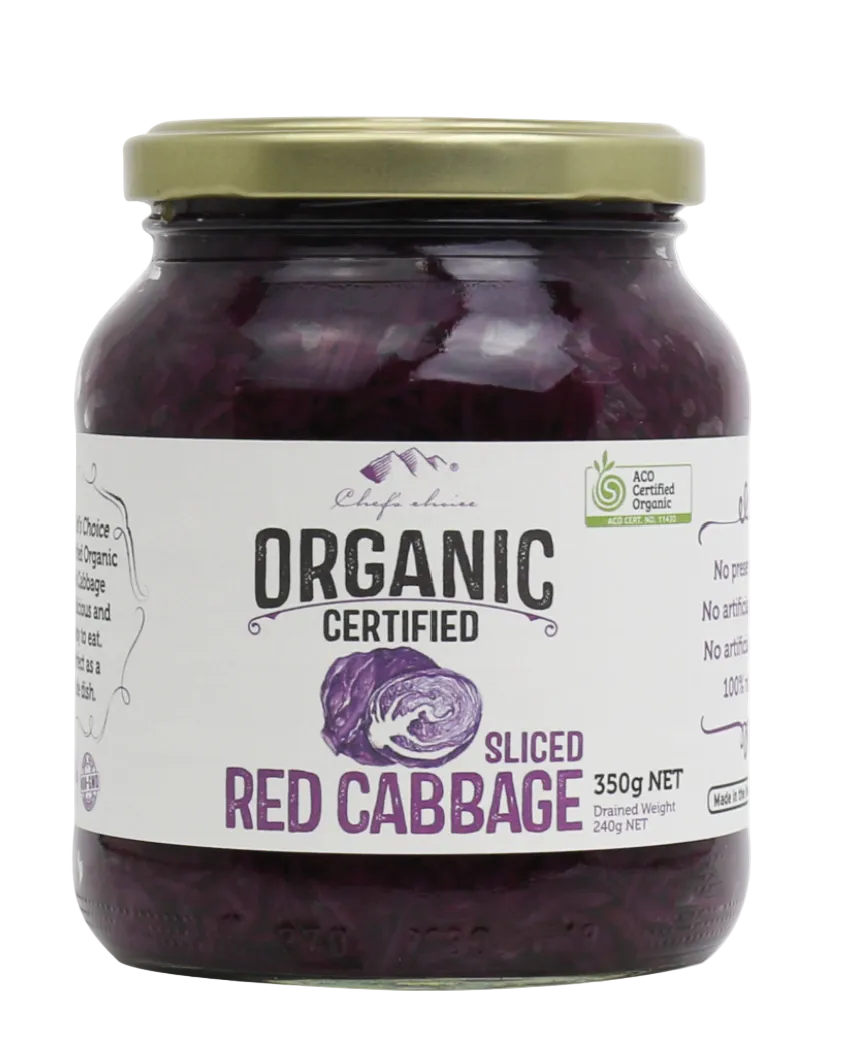 Chef's Choice Certified Organic Red Cabbage 350g