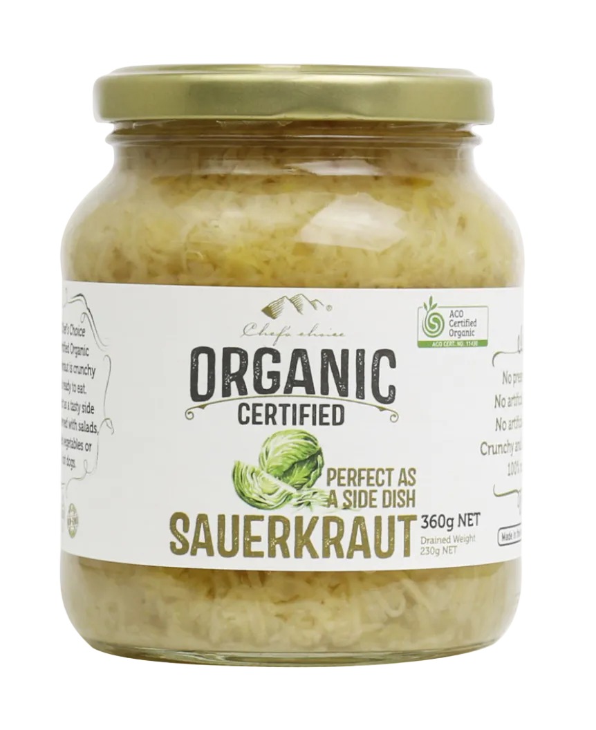 Chef's Choice Certified Organic Sauerkraut 360g