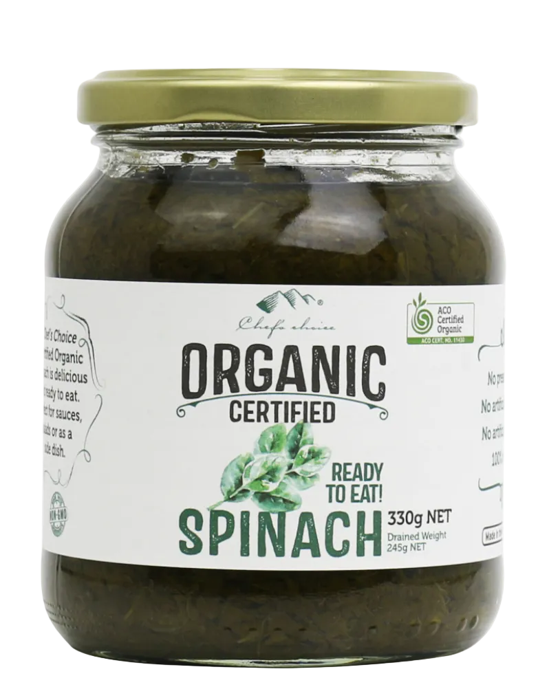 Chef's Choice Certified Organic Spinach 330g