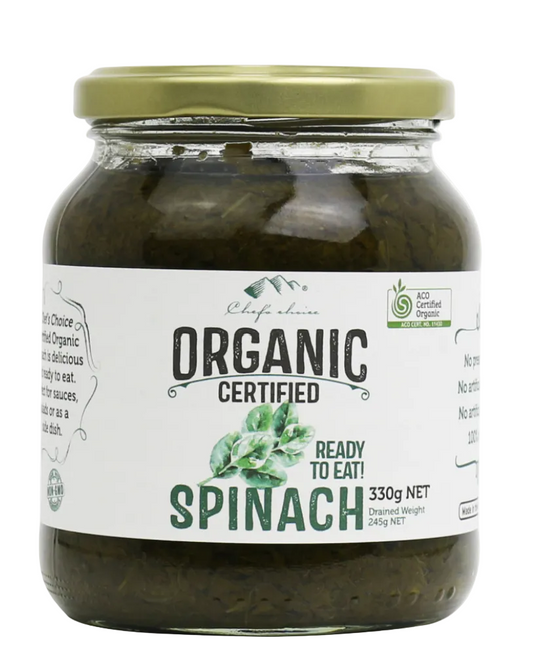Chef's Choice Certified Organic Spinach 330g