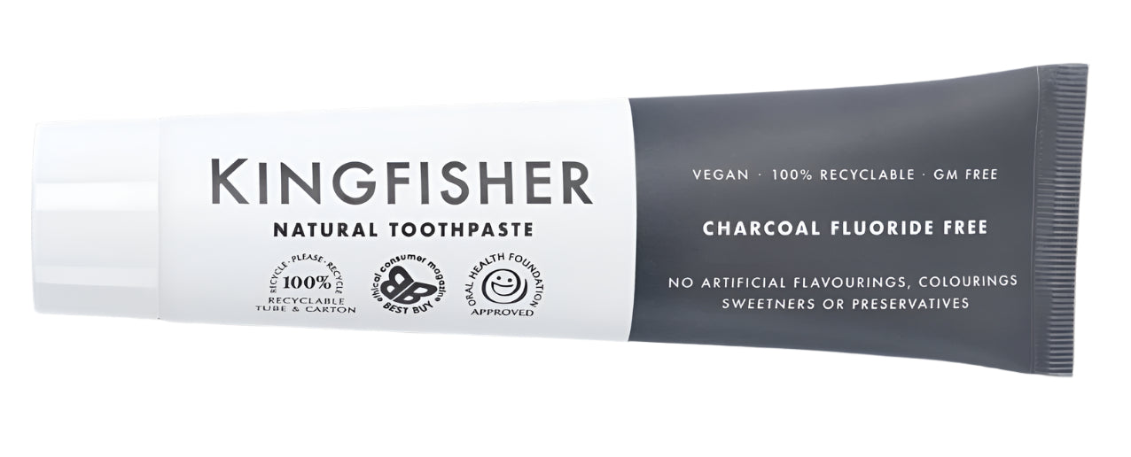 Kingfisher Natural Charcoal Fluoride FREE Toothpaste 100ml