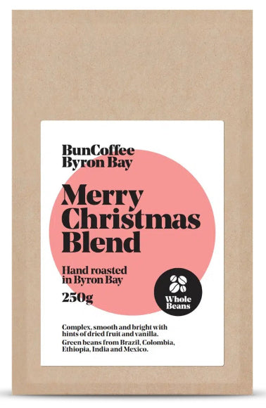 Bun Coffee Byron Bay Christmas Blend 250g Whole Beans
