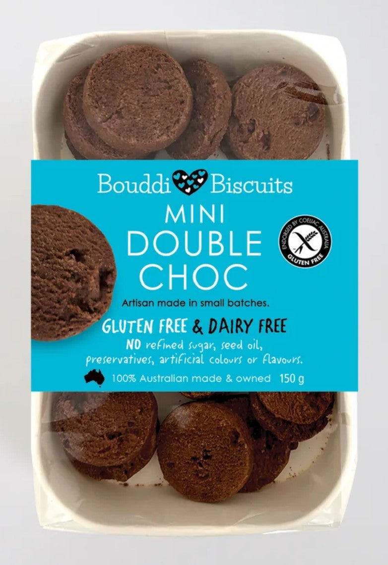 Bouddi Biscuits Mini Double Choc 150g