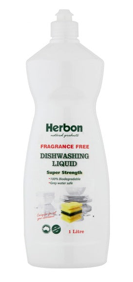 Herbon Dishwashing Liquid Fragrance Free 1L