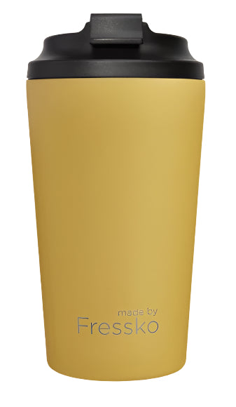 Made by Fressko Grande Reusable Cup 475ml in colour Canary with black lid