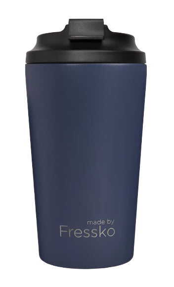 Made by Fressko Grande Reusable Cup 475ml in colour Denim with black lid